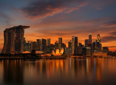 Skyline di Singapore nuovo Lussemburgo della ricchezza globale