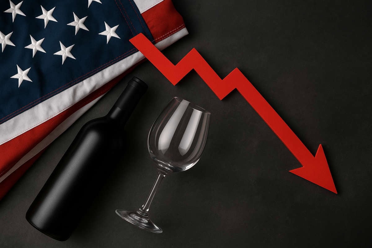 Mercato vinicolo USA. Bottiglie vino italiano export mercato USA crisi