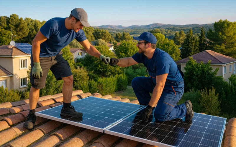 Incentivi Conto Termico 3.0: installatori che montano pannelli solari sul tetto