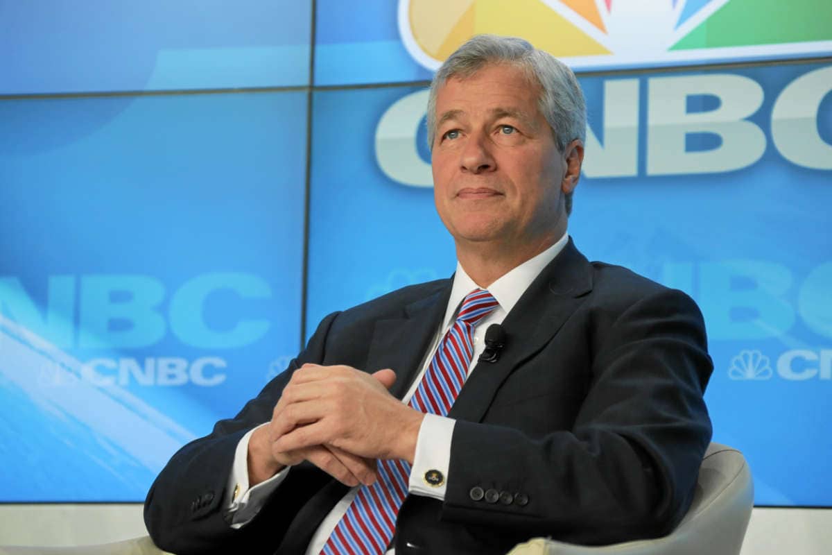 James Dimon durante un’intervista televisiva su CNBC