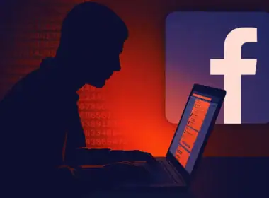 Quando il phishing non è phishing. L’inganno delle notifiche Meta perfettamente autentiche. inviti Meta ingannevoli silhouette utente al computer su sfondo Facebook