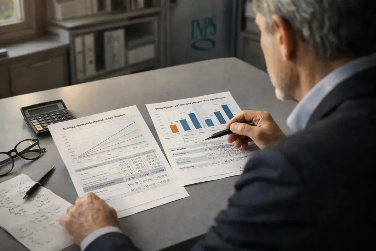 Doppio calcolo pensione INPS: confronto documenti retributivo e contributivo