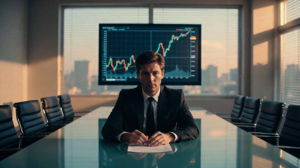 Hormuz. Non una crisi ma una frattura, per le PMI. Prezzo fisso energia: manager in sala riunioni con grafico TTF in rialzo sullo sfondo