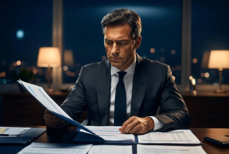 Crediti d'imposta: come leggere i numeri di chi ti chiede fiducia. Imprenditore verifica documenti con un consulente crediti d’imposta