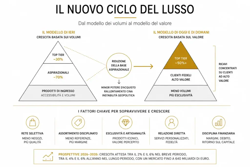 Le passerelle si sono spente. Ora inizia l'esame dei conti del lusso mondiale. Le passerelle si sono spente. Ora inizia l'esame dei conti del lusso mondiale. Conti del lusso mondiale sotto pressione: terminata la stagione delle sfilate, l’attenzione si sposta sui bilanci dei grandi gruppi, tra margini in calo, ristrutturazioni, nuova geografia della domanda e strategie per difendere redditività e valore dei marchi.