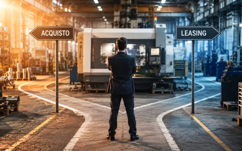 Leasing strumentale: imprenditore davanti alla scelta tra acquisto e leasing di un macchinario industriale